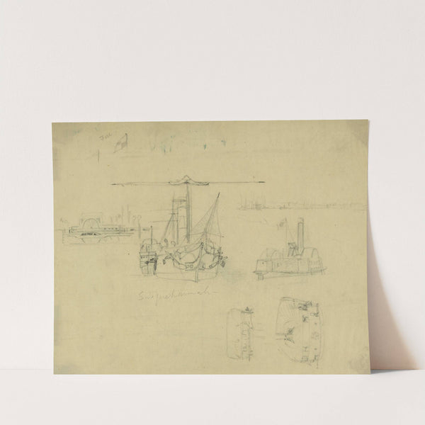 Five views of the Susquehannah and the Ceres by Alfred Rudolph Waud