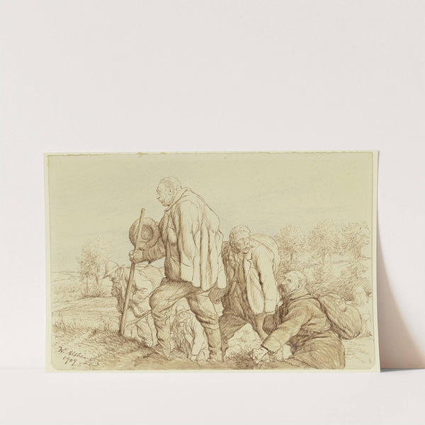 Five wanderers (1909) by Wilhelm Altheim