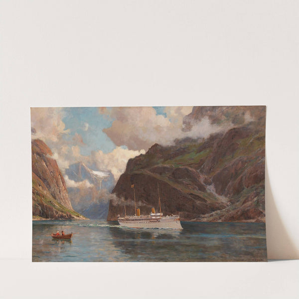 Fjord Landscape with Passenger Ship by Henry Enfield