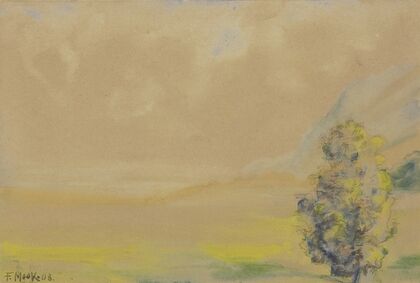 Flachlandschaft mit Baum