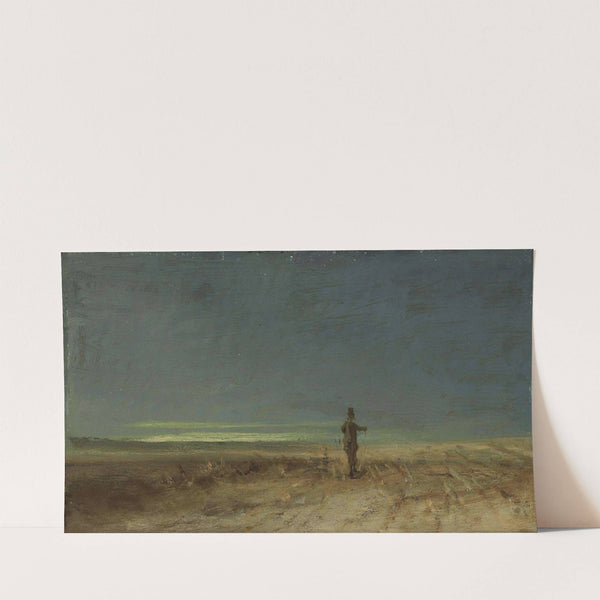 Flachlandschaft Mit Vogelscheuche by Carl Spitzweg