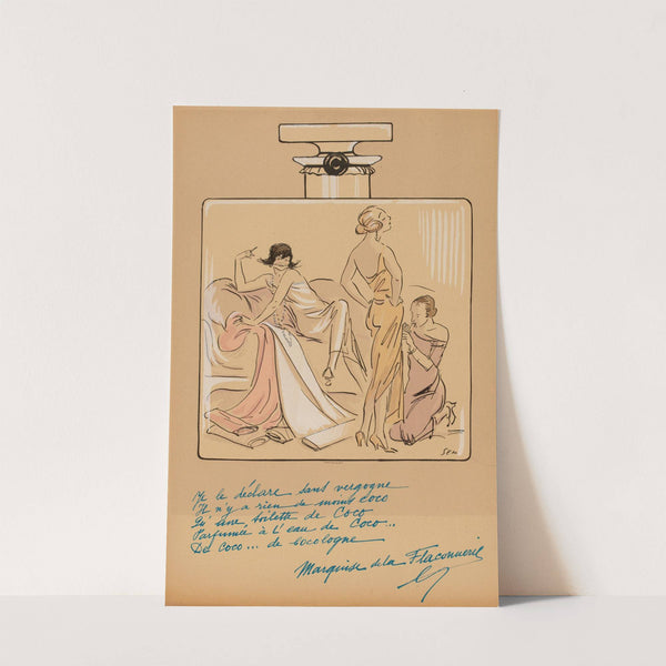 flacon de parfum, Coco Chanel (1923) by Georges Goursat (Sem)