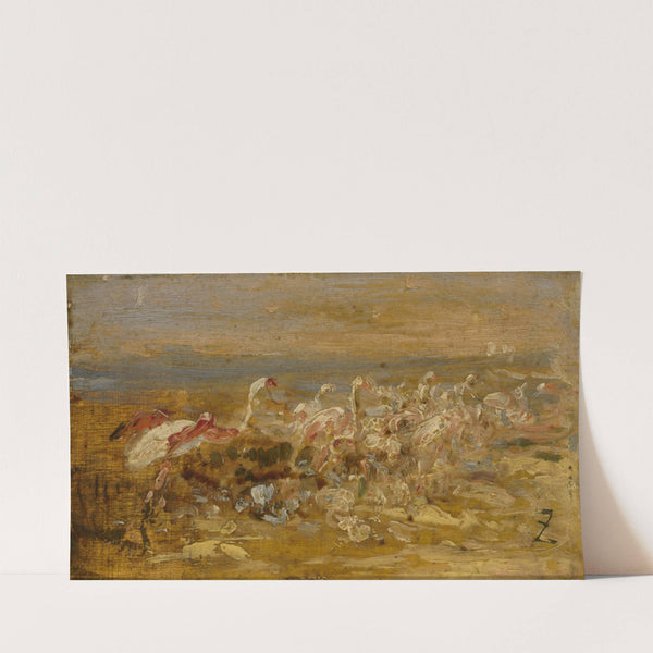Flamants by Félix Ziem
