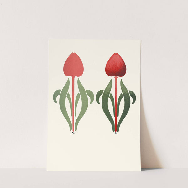 Flat and Uniform Application of Colours at A, and Gradated Effect of the same Colours,used with a Full Brush at B by James Ward