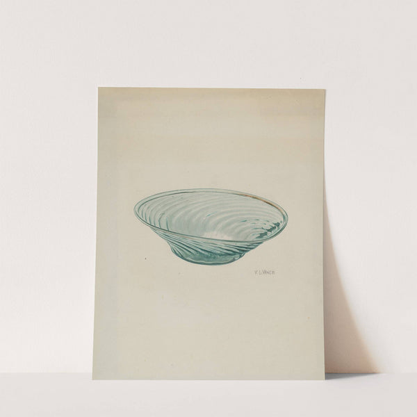 Flat Glass Bowl by V.L. Vance
