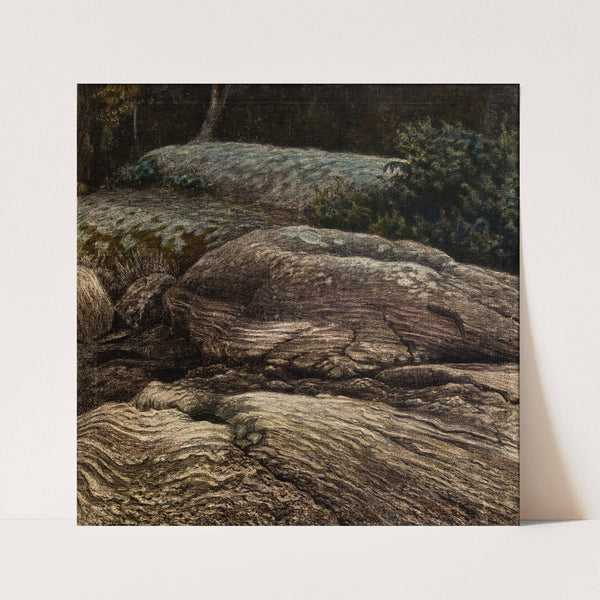 Flat Rocks in Moonlight by Gustaf Fjæstad