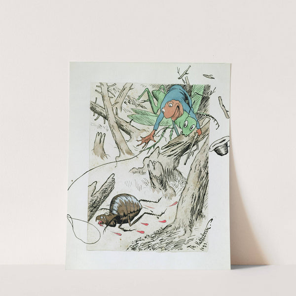 Flea Hunt In The Virgin Forest by Theodor Kittelsen