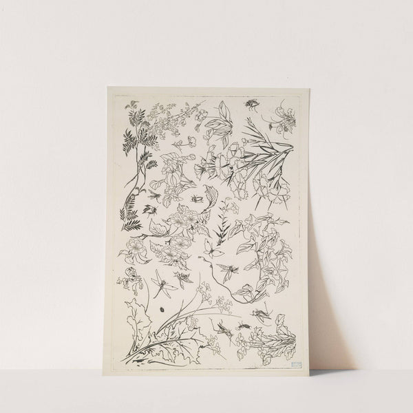 Fleurs (1866) by Félix Bracquemond