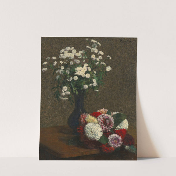 Fleurs; camomille et dahlias by Henri Fantin-Latour