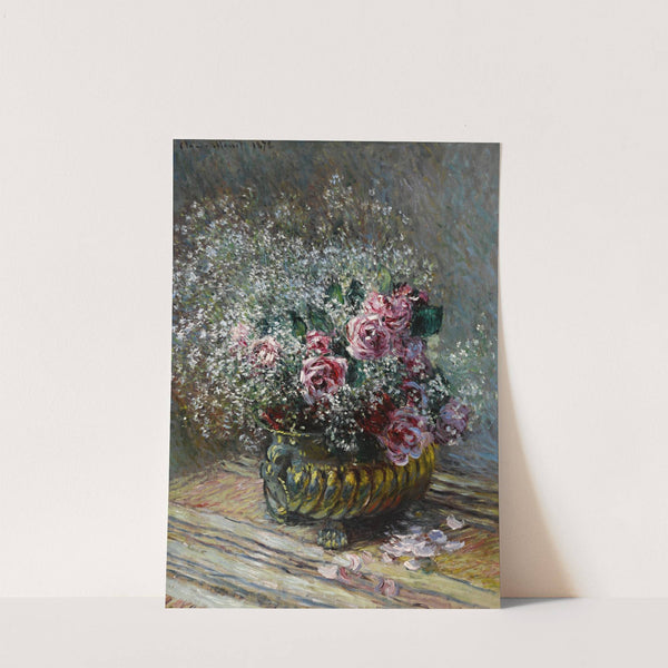 Fleurs dans un pot (Roses et brouillard) (1878) by Claude Monet