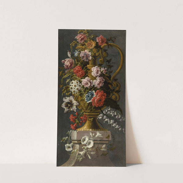 Fleurs dans un vase en bronze by Claude Huilliot
