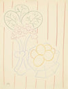 Fleurs et fruits, fond rayé (1942-44)