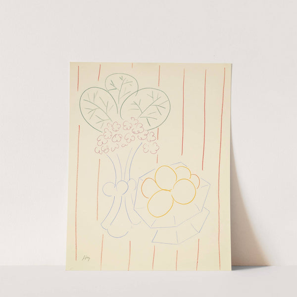 Fleurs et fruits, fond rayé (1942-44) by Henri Matisse