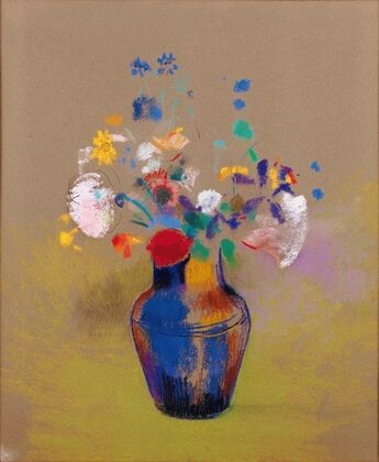 Fleurs Sur Fond Gris
