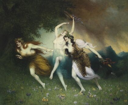 Fliehende Nymphen
