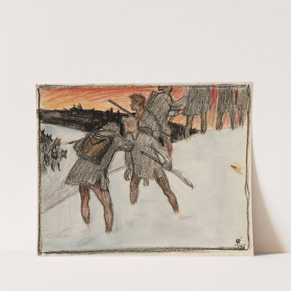 Flight from Impivaara (1907) by Akseli Gallen-Kallela