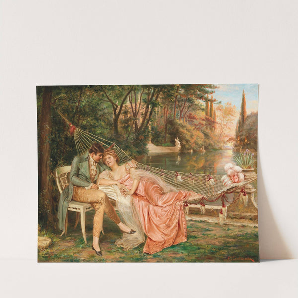 Flirting in the Park of the Villa Borghese, Rome by Frédéric Soulacroix