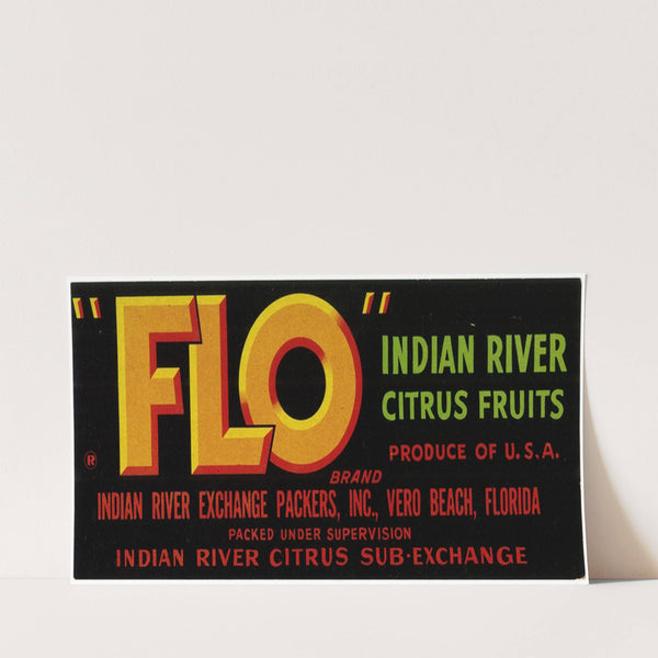 Flo Brand Citrus Label (1940s)
