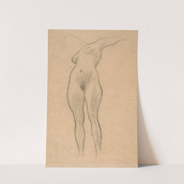 Floating Woman with Outstretched Arm (Study for 'Medicine') by Gustav Klimt