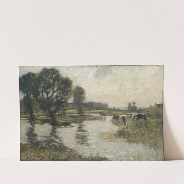 Flooded meadows by Bertram Priestman