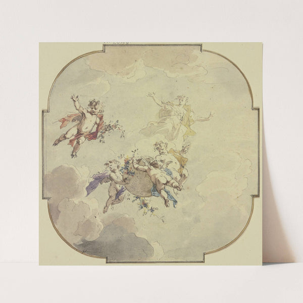 Flora and putti (1726) by Jacob de Wit