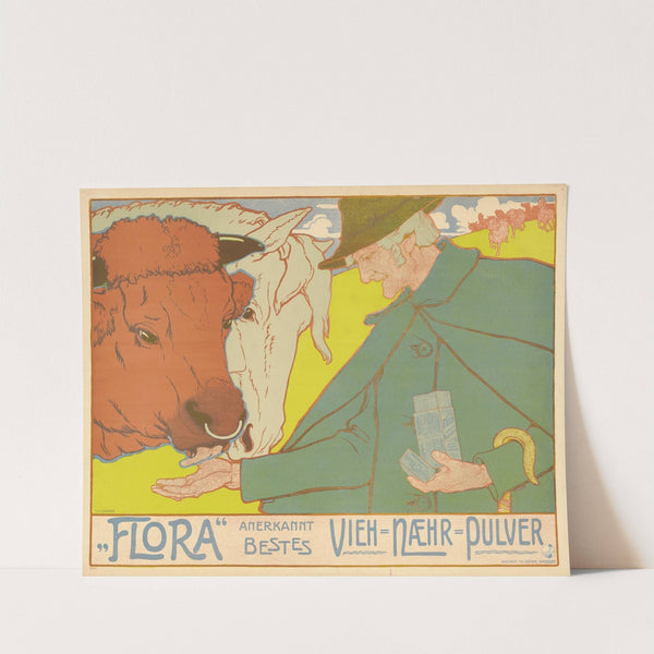 ‘Flora’ Anerkannt bestes Vieh-Nähr-Pulver (1900) by Johann Vincenz Cissarz
