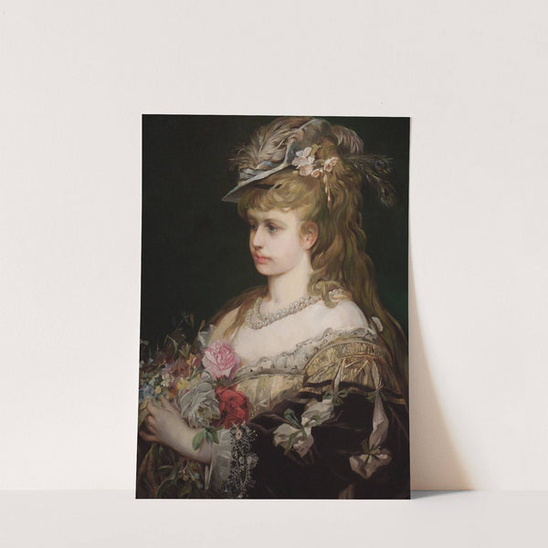 Flora. Portrait Of A Girl In A Hat (1870s) by Hans Makart