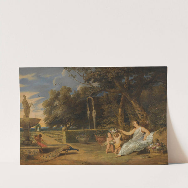 Flora With Three Putti In A Garden by Frans Wouters