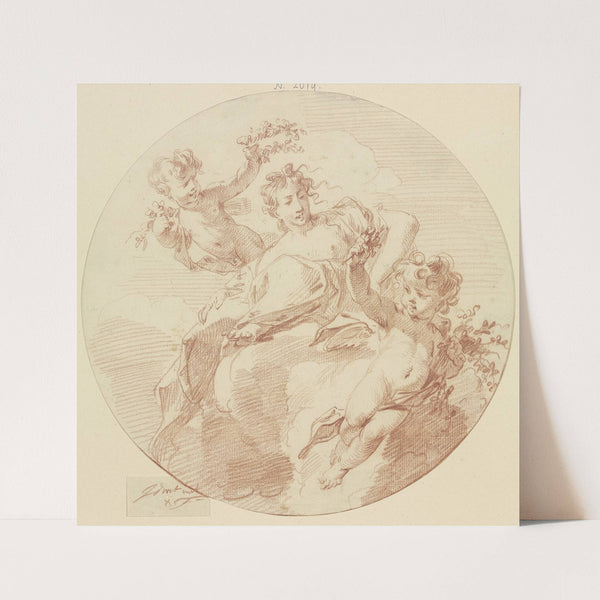 Flora with two genii by Jacob de Wit