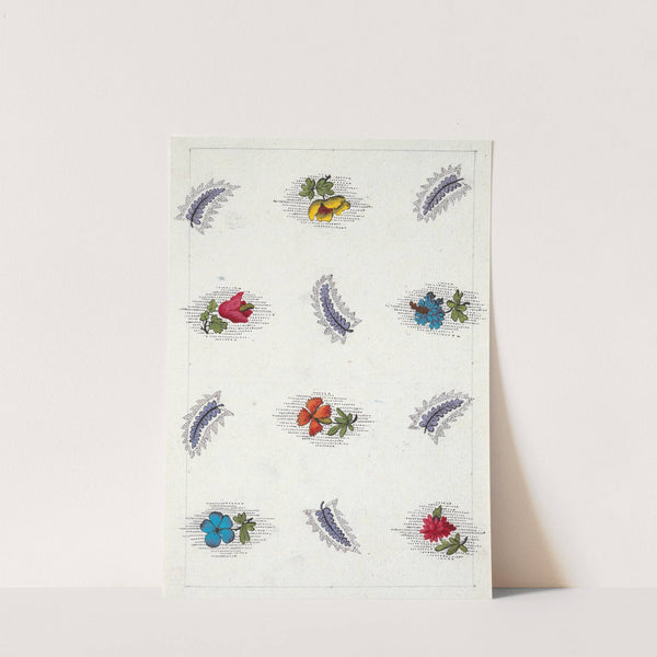 Floral design for printed textile Pl IX by Anonymous