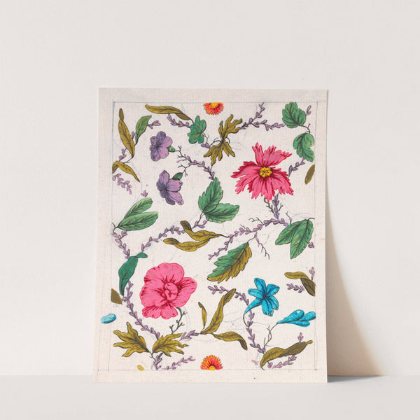 Floral design for printed textile Pl VI by Anonymous