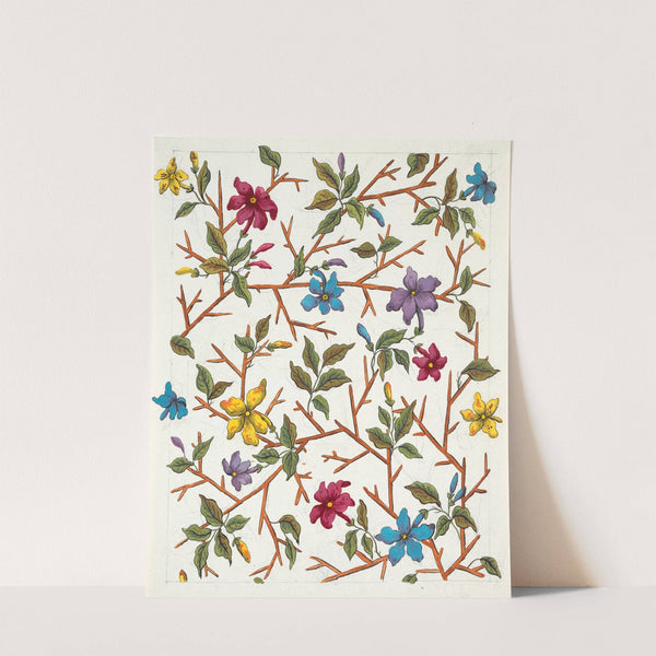 Floral design for printed textile Pl XIX by Anonymous