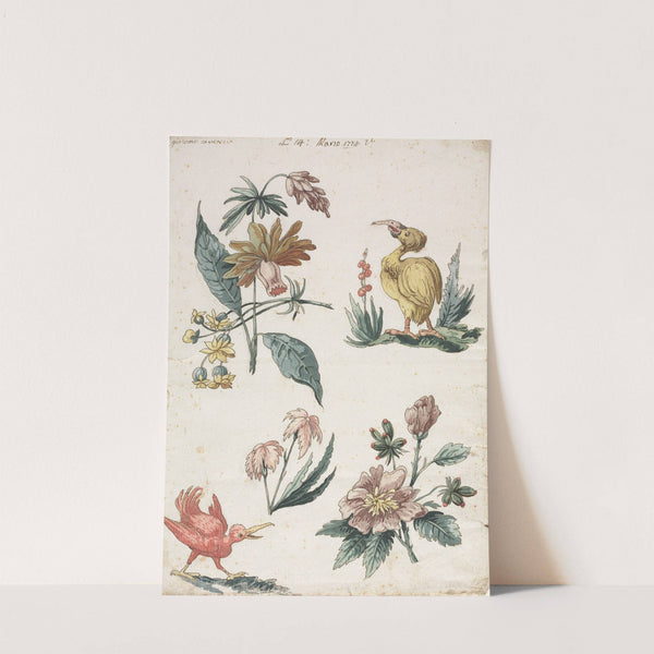Floral Designs with Two Birds (1774) by Giacomo Cavenezia