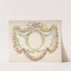 Floral Swags Framing an Empty Oval by Jean-Baptiste Pillement