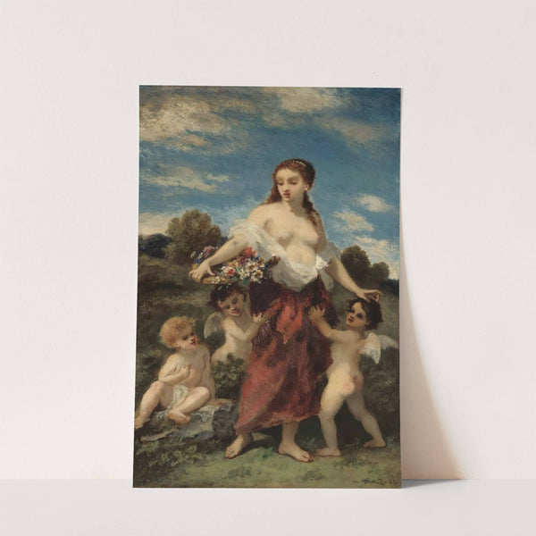 Flore Saisie Par L'amour Or L'innocence En Danger by Narcisse-Virgile Diaz de La Peña