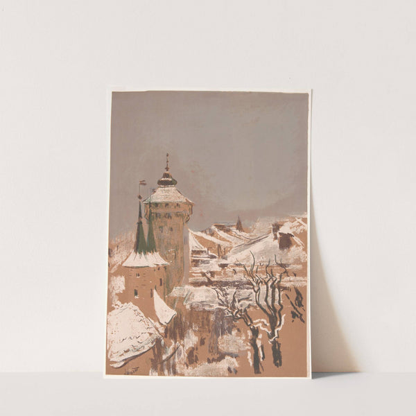 Florian Gate in Cracow from the windows of the Academy of Fine Arts by Leon Wyczółkowski