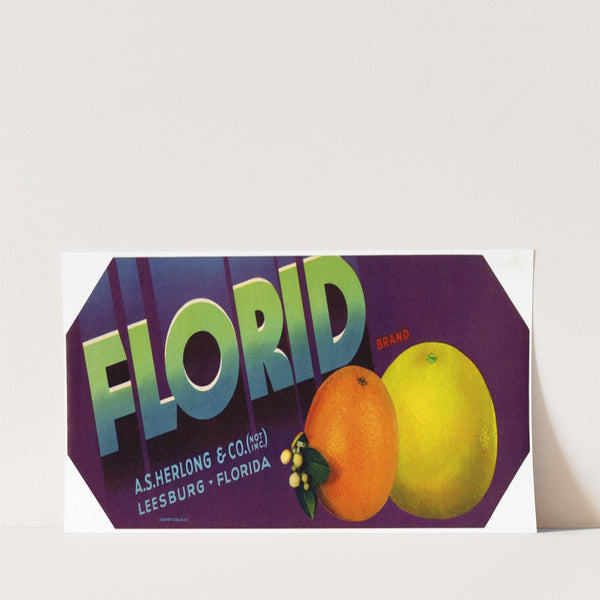Florid Brand Citrus Label (1930-1950)