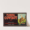 Florida Cowboy Brand Citrus Label (1930-1950)