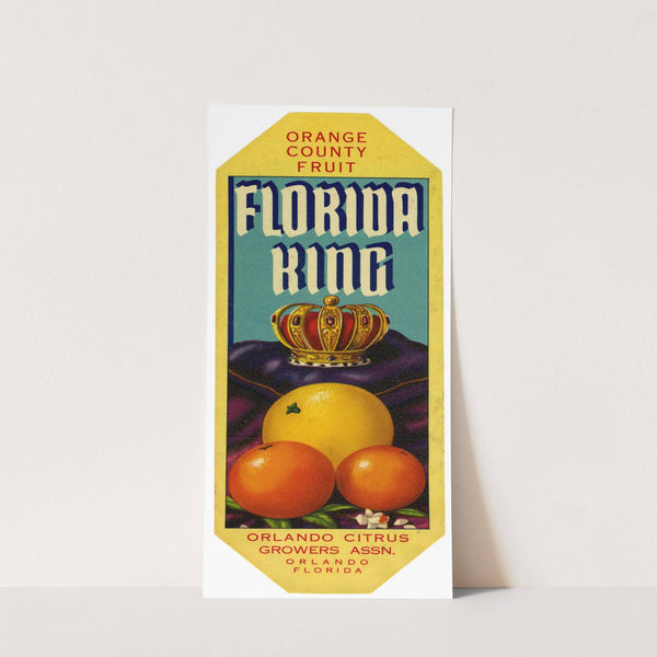 Florida King Citrus Label (1930-1950)