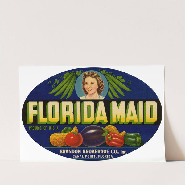 Florida Maid Produce Label (1930-1950)