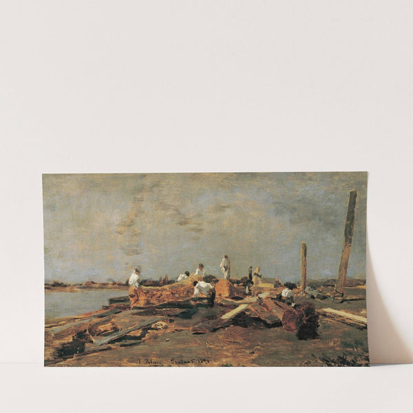 Flößer an der Theiß (1874) by Tina Blau