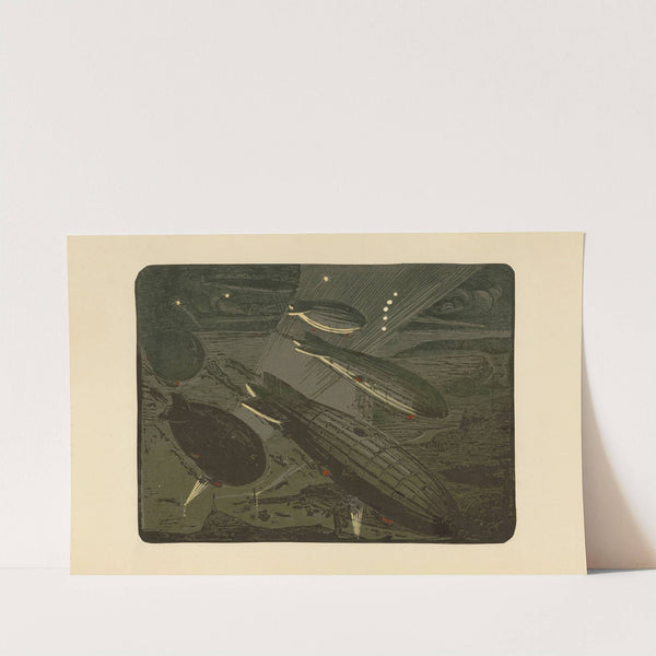 Flotte de Zeppelins attaquant l’Angleterre, 1916 (Fleet of Zeppelins Attacking England, 1916) (1920)