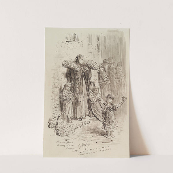 Flower girls Drury Lane London (1869-1880) by Gustave Doré