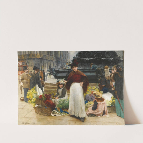 Flower Girls, Piccadilly Circus (1895) by Benjamin Evans Ward