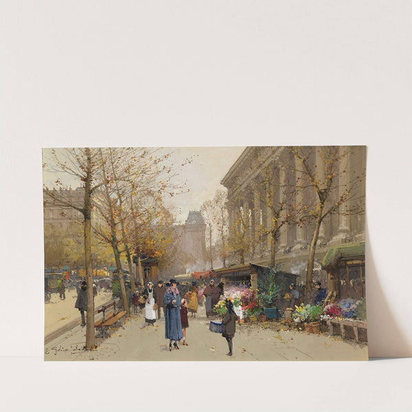 Flower Market, La Madeleine by Eugène Galien-Laloue
