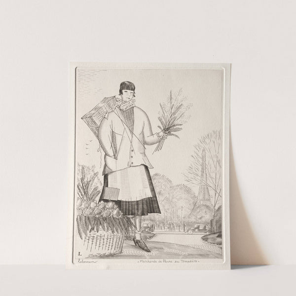 Flower Seller at the Trocadéro (1931) by Jean-Émile Laboureur