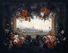 Flower Still Life; Cartouche With Garland, Inside A View Of A Seaport