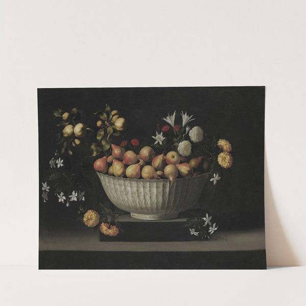 Flowers and Fruit in a China Bowl by Juan de Zurbarán