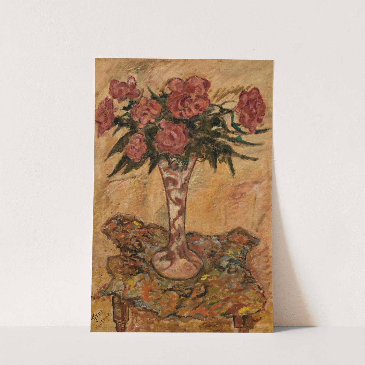 Flowers in a flower-vase (1932) by Tytus Czyżewski