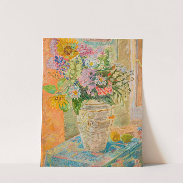 Flowers in a flower-vase by Zygmunt Waliszewski